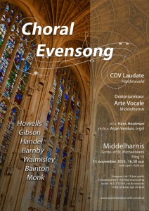 Poster Evensong 15 november 2025 Middelharnis